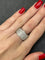 Bague 55 Alliance or blanc et diamant 1,50 ct 58 Facettes