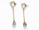 Boucles d’oreilles cœur en or jaune, nacres et perles 58 Facettes