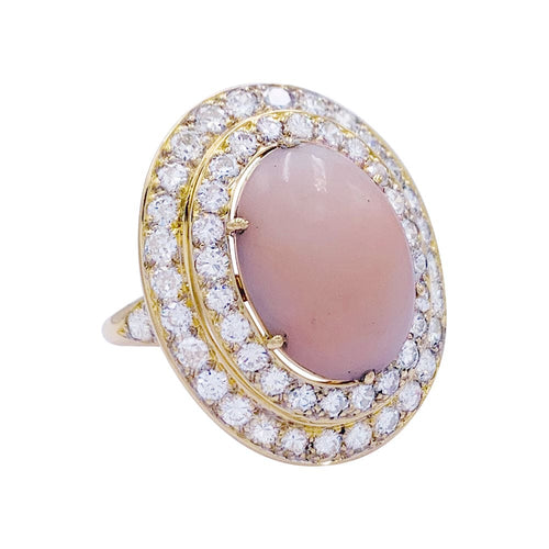 Bague 56 Bague M.Gérard corail, diamants. 58 Facettes 32500