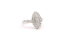 Bague contemporaine en or blanc 18 carats sertie de diamants "taille" brillant (+-0.14ct)