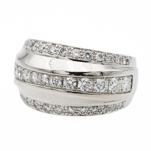 Bague 57 Chopard Bague Bandeau La Strada Or blanc Diamant 58 Facettes 2549311CN