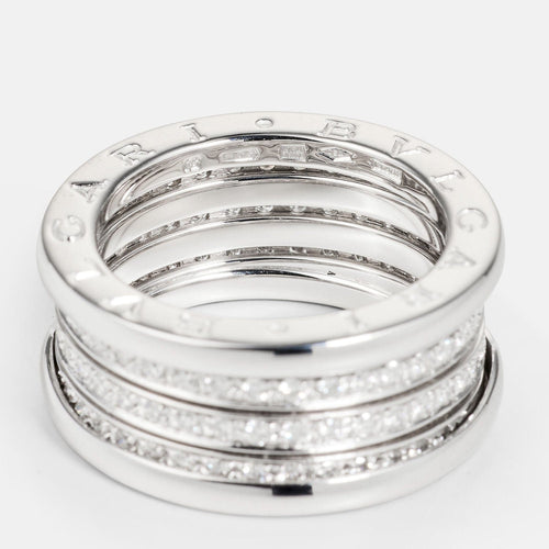 Bague 54 BULGARI - Bague B.Zero1 en or blanc et diamants 58 Facettes