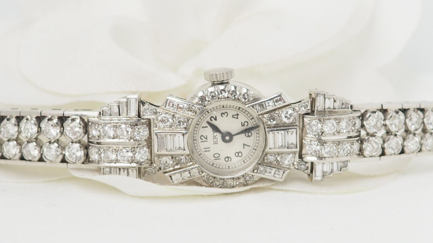 Montre 16cm Montre Ery en or platine et diamants 58 Facettes 32306