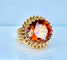 Bague 51.5 Bague en or jaune 18 carats et citrine Madère 58 Facettes AB496
