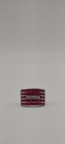 56 White Gold Ruby ring 58 Facettes 21008269