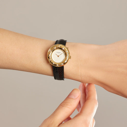 Montre CHAUMET - Montre Anneau en or jaune et diamants 58 Facettes