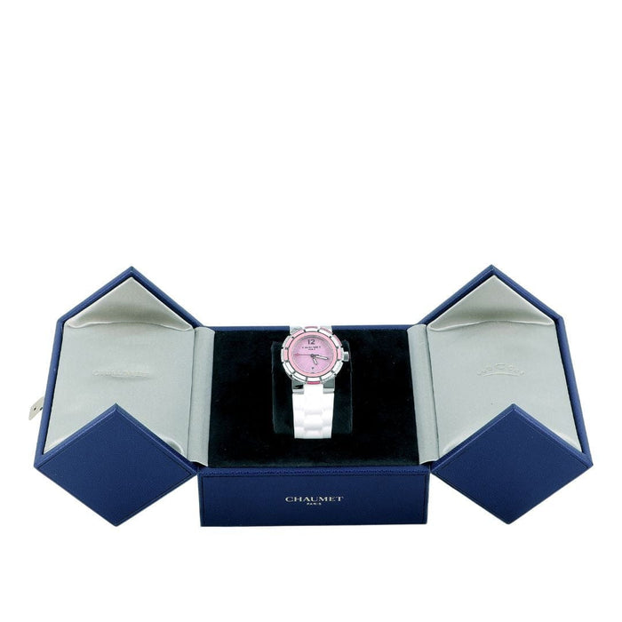 Montre CHAUMET - Montre Class One rose avec diamants et caoutchouc blanc 58 Facettes 56984