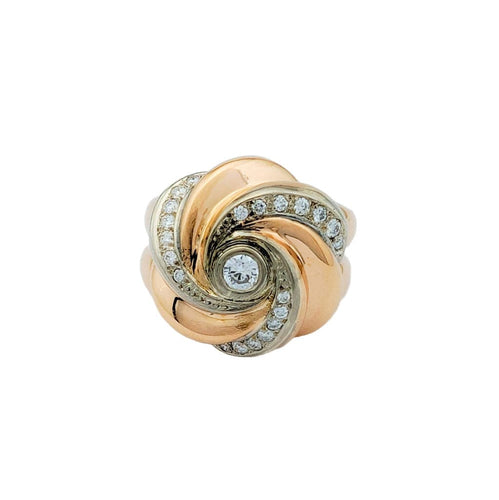 Bague 54 Bague Tourbillon 2 ors et diamants 58 Facettes 32272