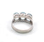Bague 56 Bague en platine avec aigue-marine et diamants 58 Facettes