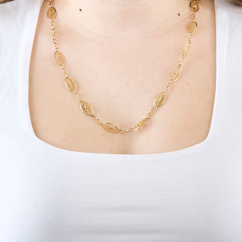 Collier Chaine filigrane vintage en or. 58 Facettes P20L5