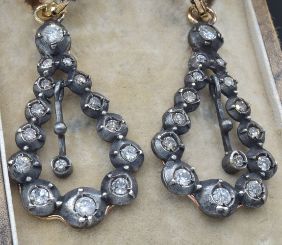 Boucles d'oreilles de l'époque victorienne 58 Facettes