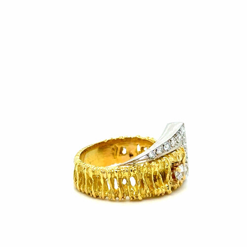 Bague 56 Bague or jaune et diamants 58 Facettes 1.0000206/1
