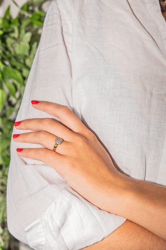 Bague Or jaune, Or blanc Diamant