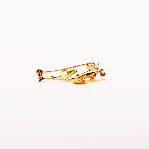 Broche Broche vintage florale en or jaune 58 Facettes 234