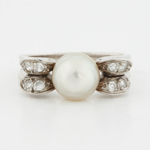 Bague 52 BAGUE EN OR BLANC ET PLATINE 18 CARATS 58 Facettes REF 10202/12