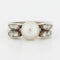 Bague 52 BAGUE EN OR BLANC ET PLATINE 18 CARATS 58 Facettes REF 10202/12