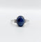 Bague 52 Bague vintage or blanc, cabochon de saphir naturel 3,65 carats, diamants 58 Facettes A05889