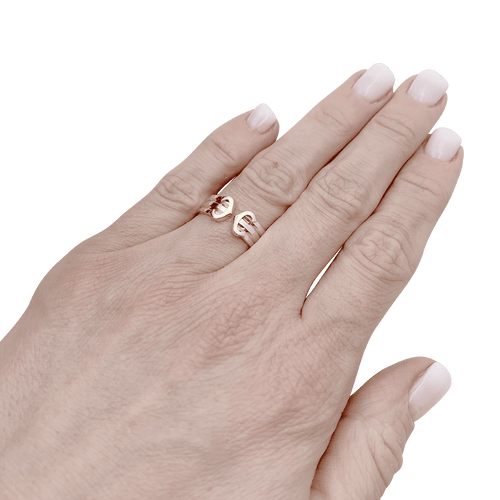 Bague 53 Bague Cartier, "Double C", trois tons d'or 58 Facettes 34388