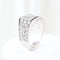 Bague 56 Bague en or blanc 18 carats pavée de diamants 58 Facettes VV1-A