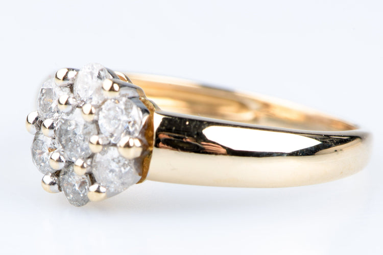 Bague 53 Bague Fleur en Or Jaune 18 Carats et Diamants 58 Facettes BGDIAMFLEUR-107