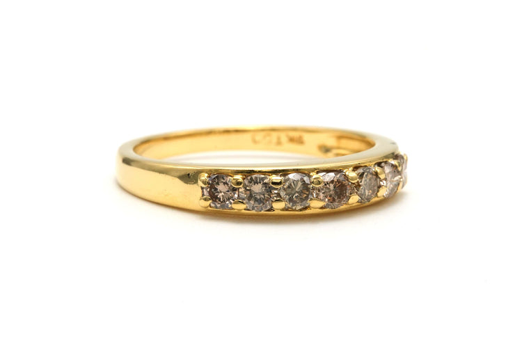 Bague 56 Bague contemporaine or jaune sertie de diamants (+-0.47ct) 58 Facettes 22544