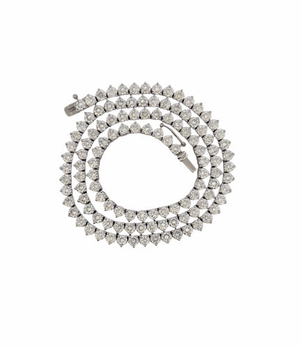 Collier Collier 3 griffes rivière de diamants naturels 58 Facettes