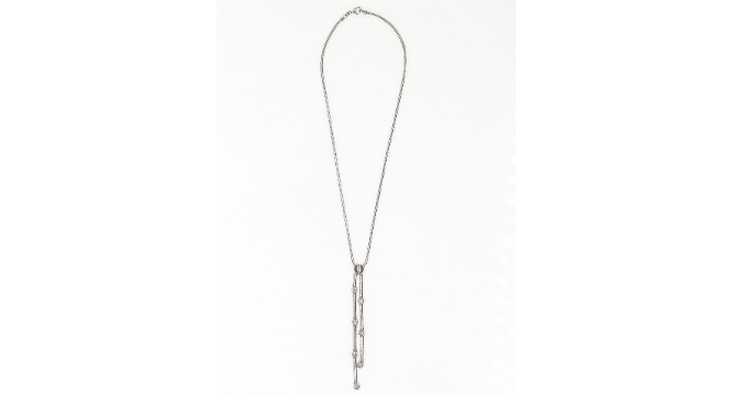 Collier Style Négligé or blanc, diamants 58 Facettes