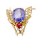 Broche Broche Van Cleef & Arpels, « Abeille », platine, or jaune, saphir, rubis et diamants. 58 Facettes 34982