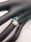 Bague 54 Bague Contrarie' Emeraude Diamants Or 18 carats 58 Facettes