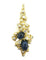 GILBERT ALBERT. Pendentif/broche or jaune, saphirs et diamants