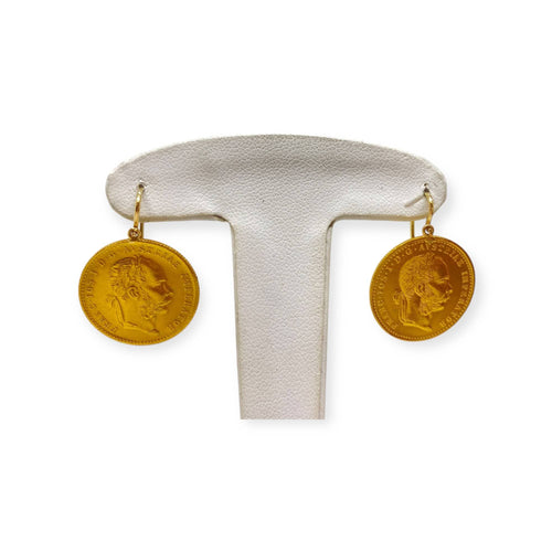 Boucles d'oreilles Boucles d'oreilles 1 ducat en or jaune 585/1000 et or 986/1000 58 Facettes 330088525