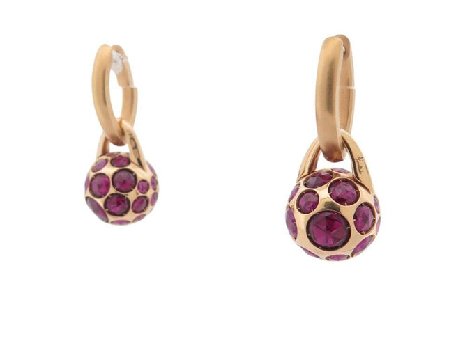 Boucles d'oreilles boucles d'oreilles POMELLATO harem rhodolite or rose 18k s 58 Facettes 268836