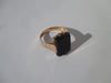 Bague 56 Bague chevalière ancienne or rose et onyx 58 Facettes