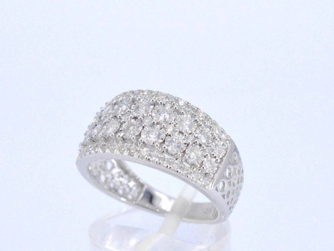 Bague 54 Bague en or blanc avec diamants 1,00 carat 58 Facettes 2188