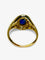 Bague ancienne or jaune saphir 1,3 ct et diamants 0,50 ct 58 Facettes 1093