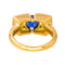 52 Bague Or jaune Saphir, Diamant 58 Facettes 4442221RV