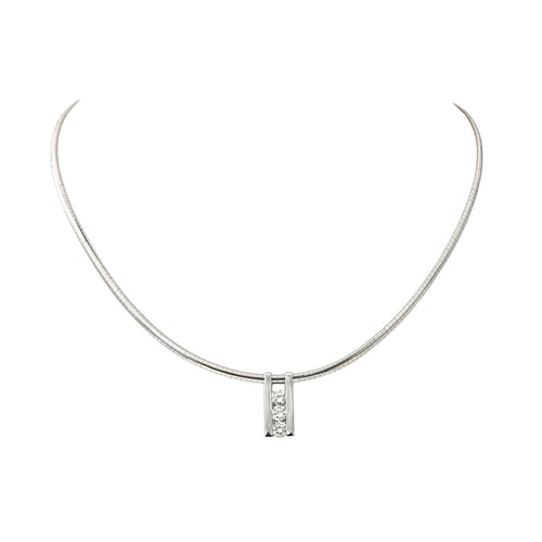 Collier Collier Pendentif Or jaune, Or blanc Diamant 58 Facettes 4221379RV