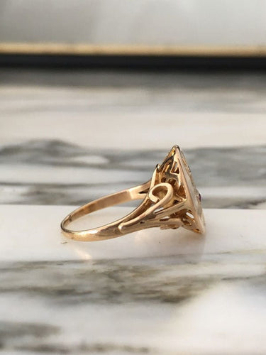 Bague 50 AUGIS - Bague d’amour en or jaune 58 Facettes