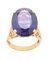 Bague Or jaune 18K Améthyste multicolore