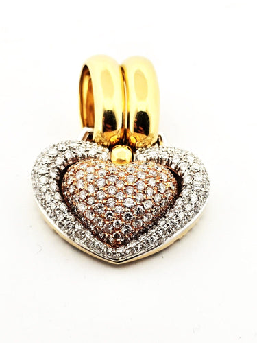 Pendentif Pendentif en forme de cœur en or jaune CHIMENTO 58 Facettes