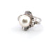 Bague 52 Bague en or blanc avec perle et diamants 58 Facettes