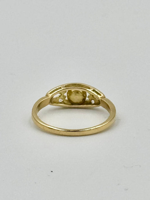 Bague 52 Bague vintage or jaune perle fine 58 Facettes