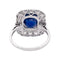 Bague 51 Bague "Pompadour" platine, or blanc, saphir, diamants. 58 Facettes 33935