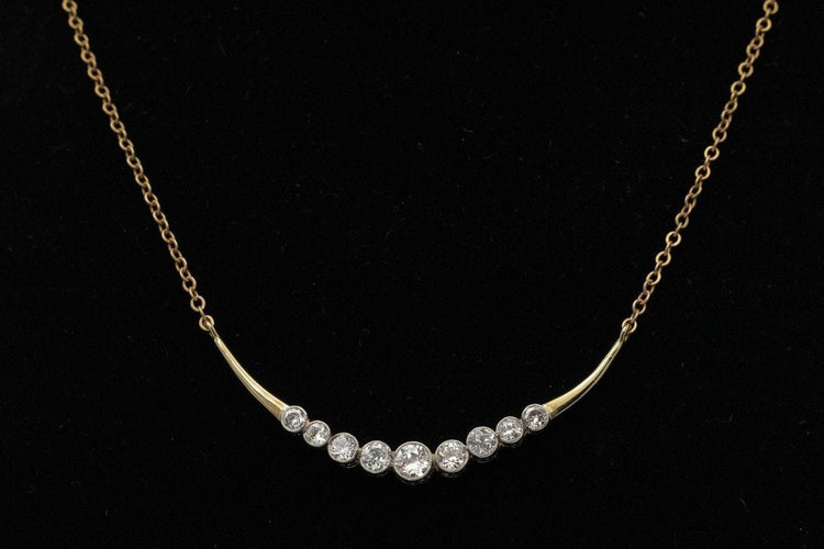 Collier Collier élégant en or avec diamants taille brillant anciens 1,80 ct 58 Facettes PPK04