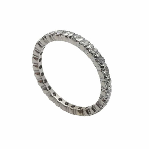 Bague 52 Alliances américaine platine & diamants 58 Facettes