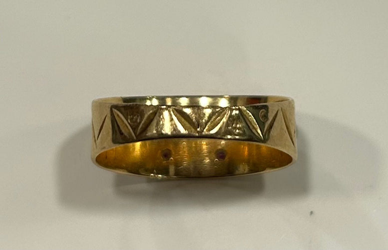 Bague Bague or jaune rubis 58 Facettes LP490