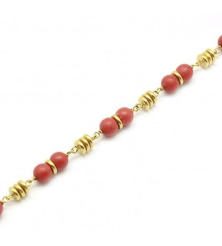 Collier Collier - Or & Corail Rouge 58 Facettes 170078R