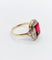 Bague 56.5 Bague Art Déco or, pierre rouge (circa 1930) 58 Facettes A05843