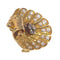 Broche Broche coquillage vintage antique en or 18 carats sertie de diamants taille rose 58 Facettes 23046-0125