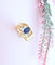 Bague 54 Bague or jaune saphir diamants 58 Facettes AA 1659